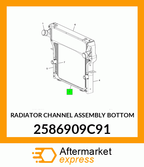 RADIATOR CHANNEL ASSEMBLY BOTTOM 2586909C91