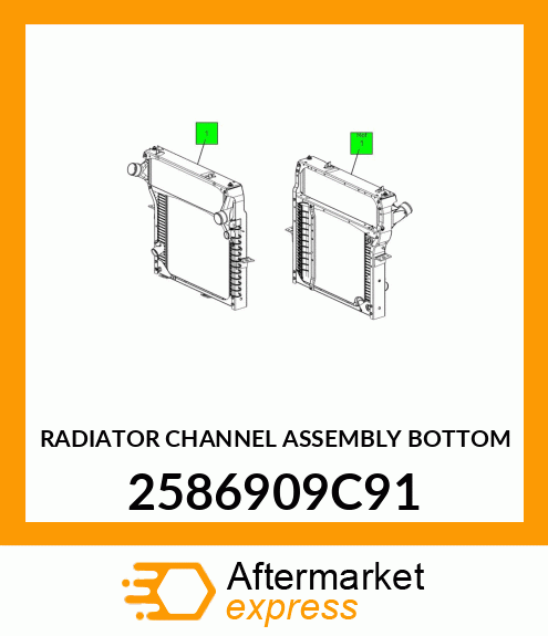 RADIATOR CHANNEL ASSEMBLY BOTTOM 2586909C91