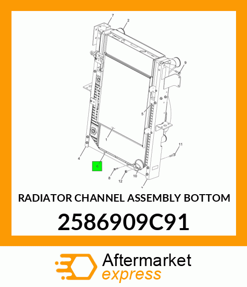 RADIATOR CHANNEL ASSEMBLY BOTTOM 2586909C91