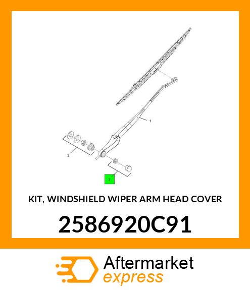 KIT, WINDSHIELD WIPER ARM HEAD COVER 2586920C91