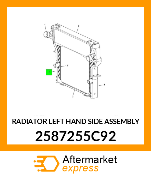 RADIATOR LEFT HAND SIDE ASSEMBLY 2587255C92