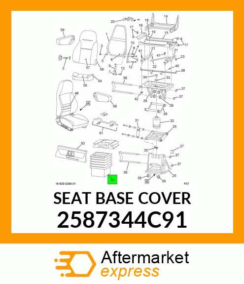 SEAT BASE COVER 2587344C91