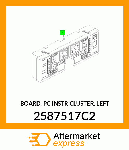 BOARD, PC INSTR CLUSTER, LEFT 2587517C2