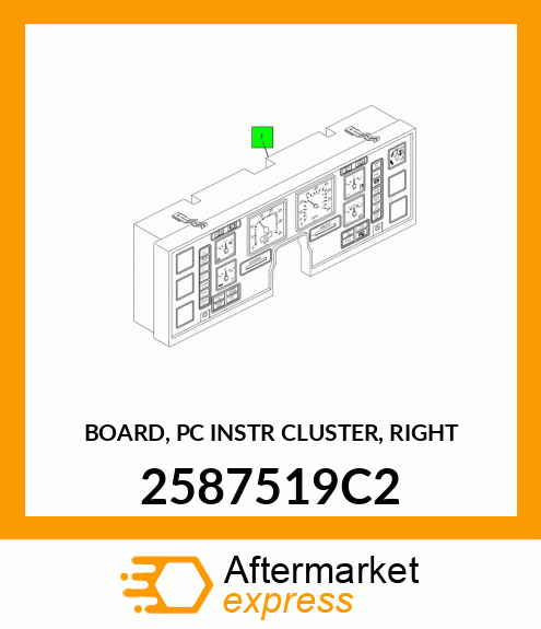 BOARD, PC INSTR CLUSTER, RIGHT 2587519C2