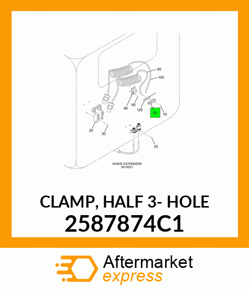 CLAMP, HALF 3- HOLE 2587874C1