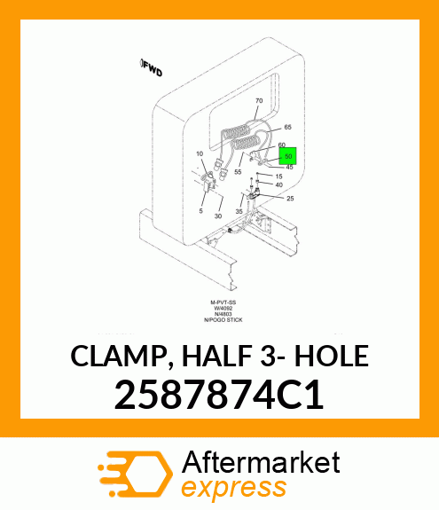 CLAMP, HALF 3- HOLE 2587874C1