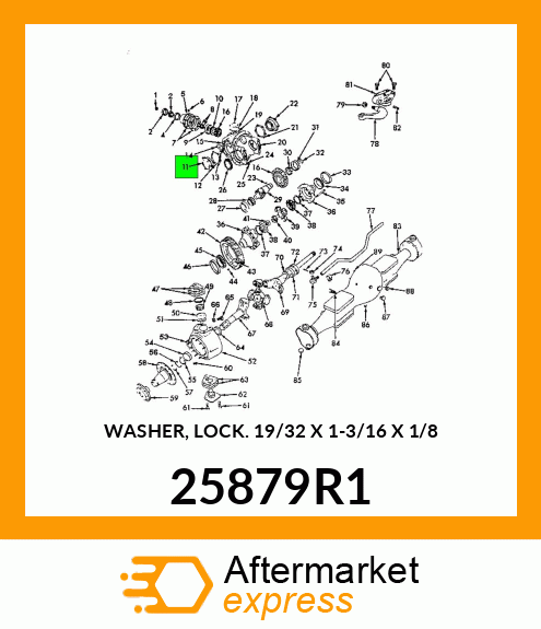 WASHER, LOCK 19/32" X 1-3/16" X 1/8" 25879R1