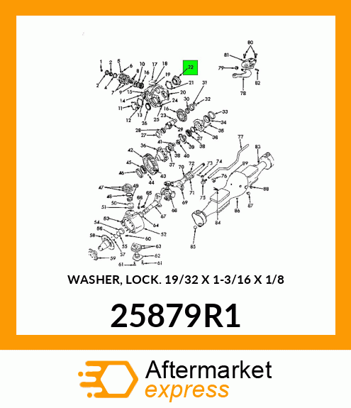 WASHER, LOCK 19/32" X 1-3/16" X 1/8" 25879R1