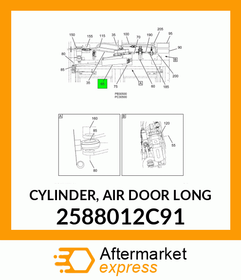CYLINDER, AIR DOOR LONG 2588012C91