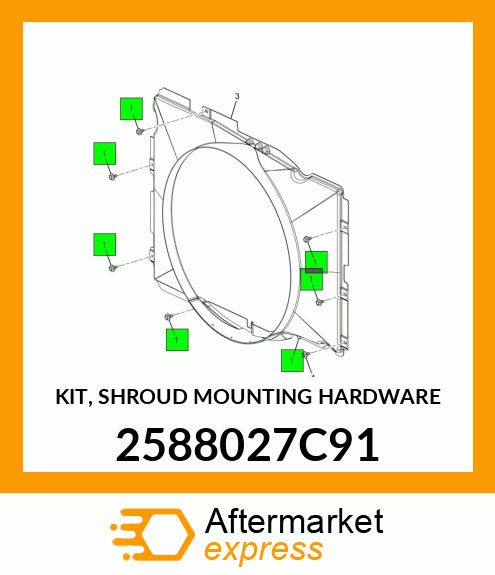 KIT, SHROUD MOUNTING HARDWARE 2588027C91