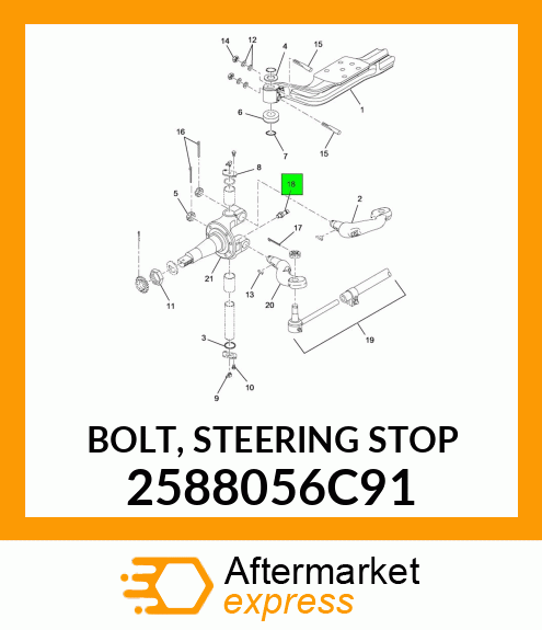 BOLT, STEERING STOP 2588056C91