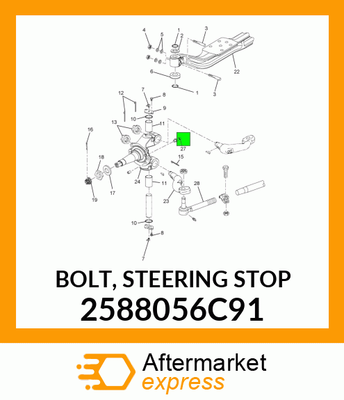 BOLT, STEERING STOP 2588056C91