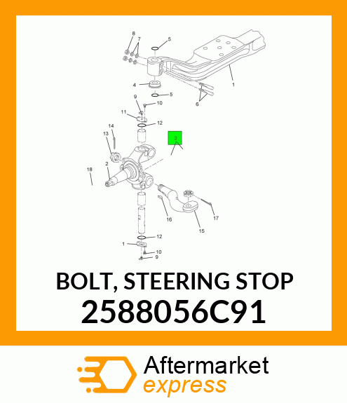 BOLT, STEERING STOP 2588056C91