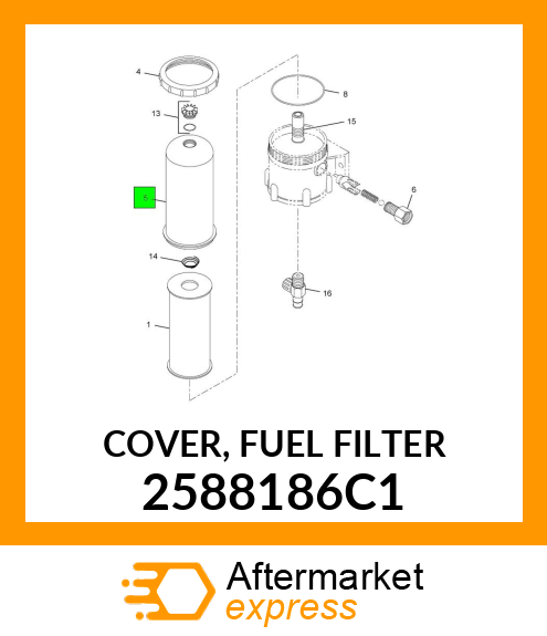COVER, FUEL FILTER 2588186C1