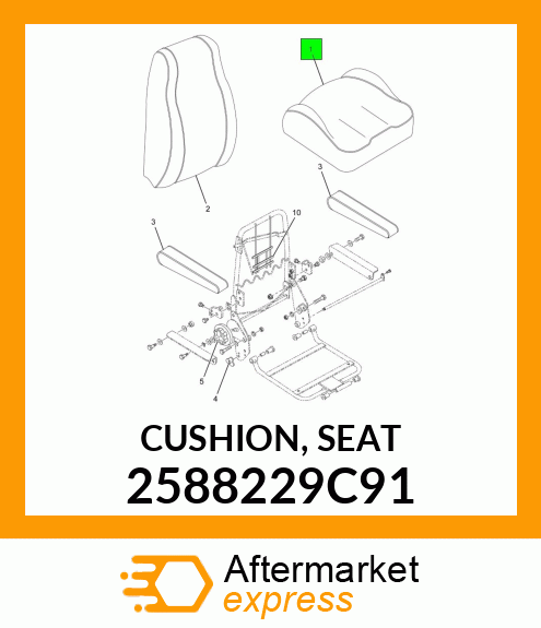 CUSHION, SEAT 2588229C91