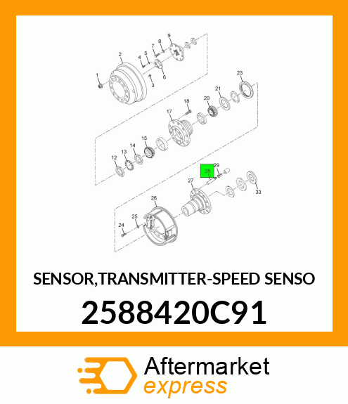 SENSOR,TRANSMITTER-SPEED SENSO 2588420C91