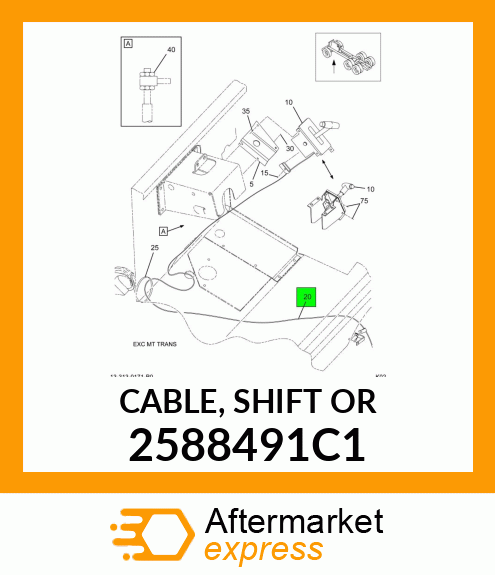 CABLE, SHIFT SELECTOR 2588491C1