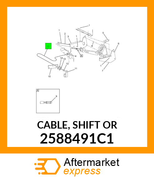 CABLE, SHIFT SELECTOR 2588491C1