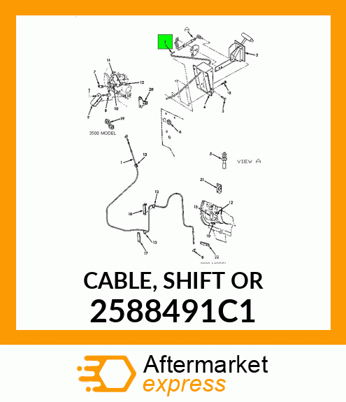 CABLE, SHIFT SELECTOR 2588491C1