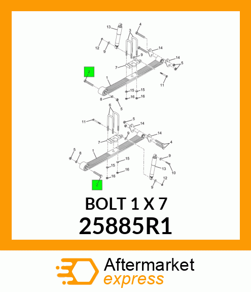 BOLT 1" X 7" 25885R1