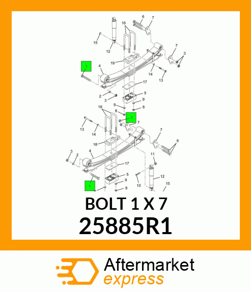 BOLT 1" X 7" 25885R1