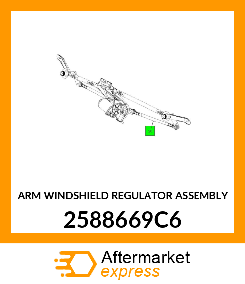 ARM WINDSHIELD REGULATOR ASSEMBLY 2588669C6