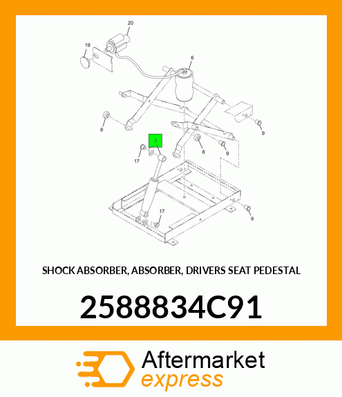 SHOCK ABSORBER, ABSORBER, DRIVERS SEAT PEDESTAL 2588834C91