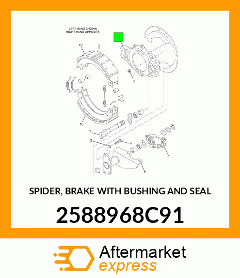 SPIDER, BRAKE WITH BUSHING AND SEAL 2588968C91
