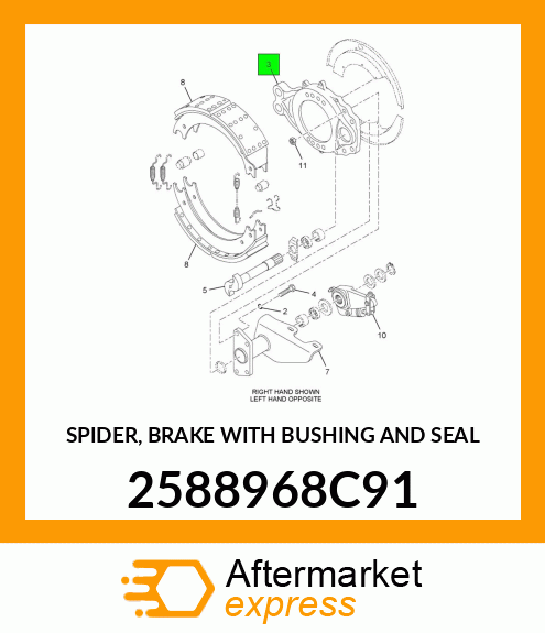 SPIDER, BRAKE WITH BUSHING AND SEAL 2588968C91