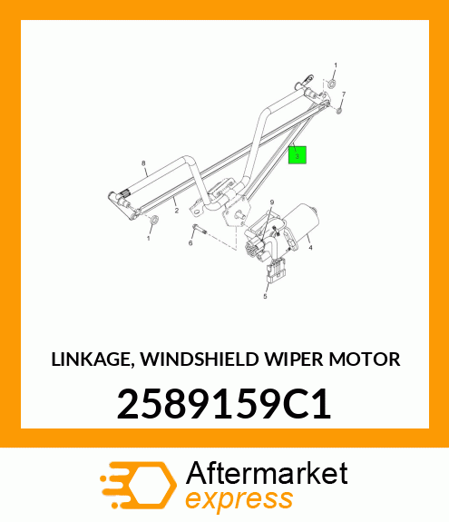 LINKAGE, WINDSHIELD WIPER MOTOR 2589159C1