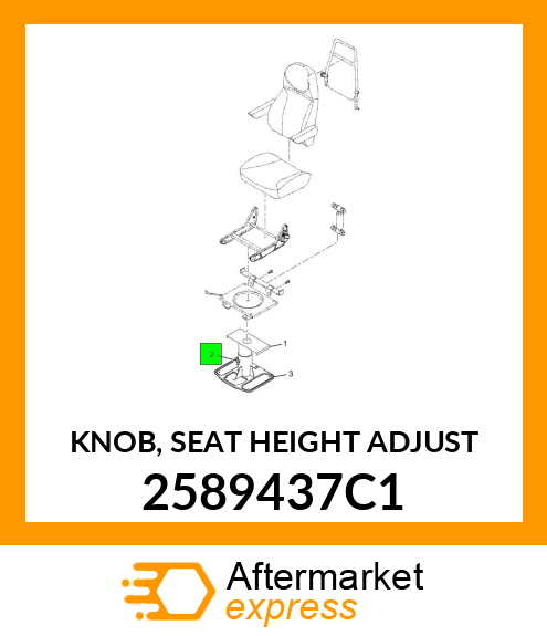 KNOB, SEAT HEIGHT ADJUST 2589437C1