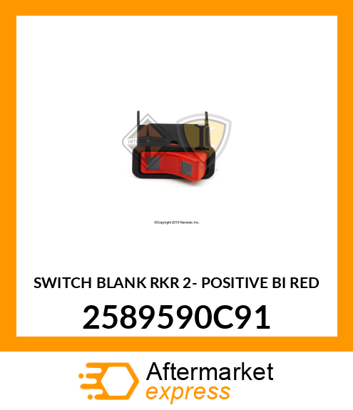 SWITCH BLANK RKR 2- POSITIVE BI RED 2589590C91