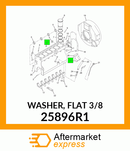 WASHER, FLAT 3/8 25896R1