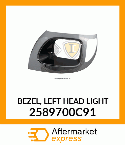 BEZEL, LEFT HEAD LIGHT 2589700C91