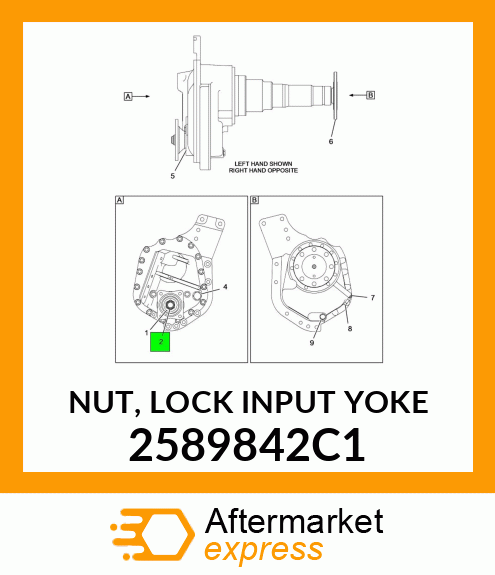 NUT, LOCK INPUT YOKE 2589842C1