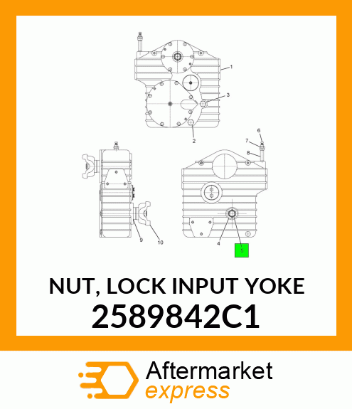 NUT, LOCK INPUT YOKE 2589842C1