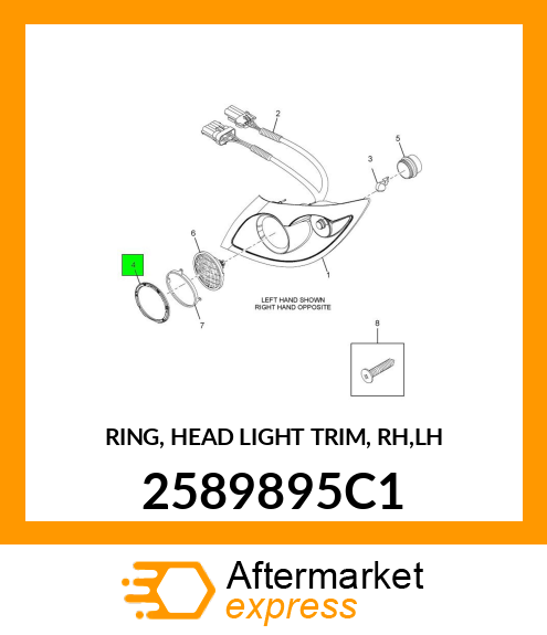 RING, HEAD LIGHT TRIM, RH,LH 2589895C1