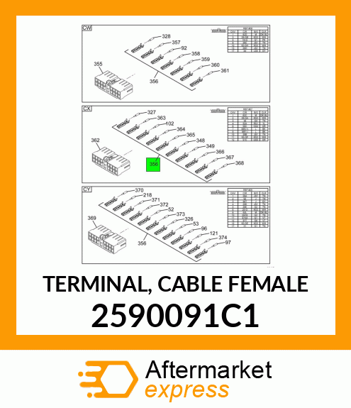 TERMINAL, CABLE FEMALE 2590091C1