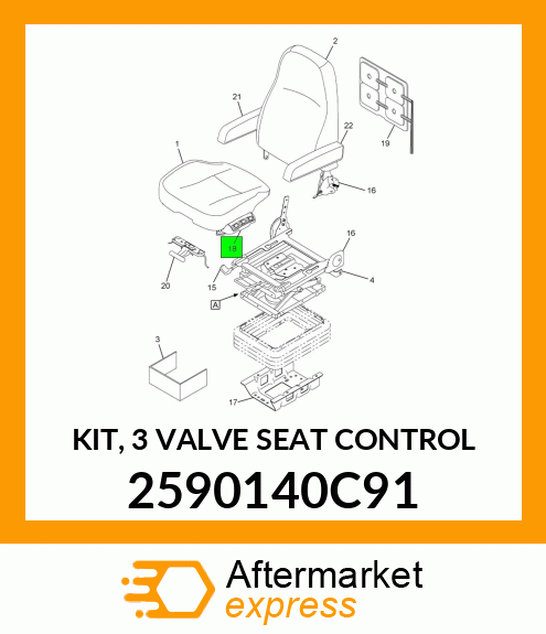 KIT, 3 VALVE SEAT CONTROL 2590140C91