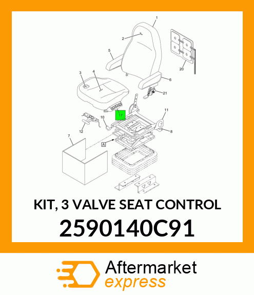 KIT, 3 VALVE SEAT CONTROL 2590140C91