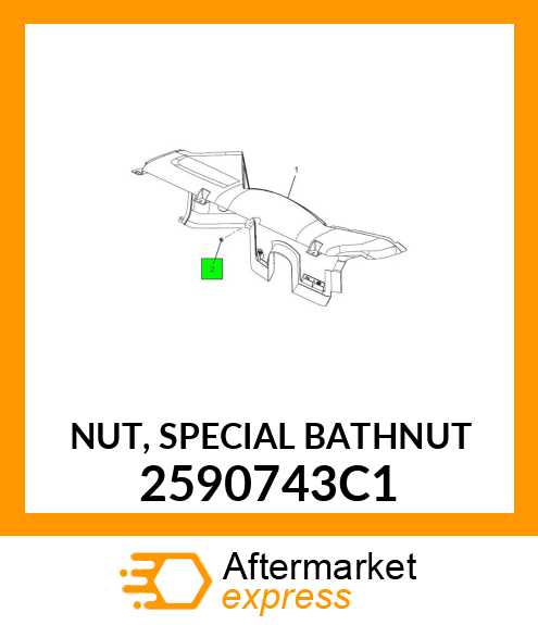 NUT, SPECIAL BATHNUT 2590743C1