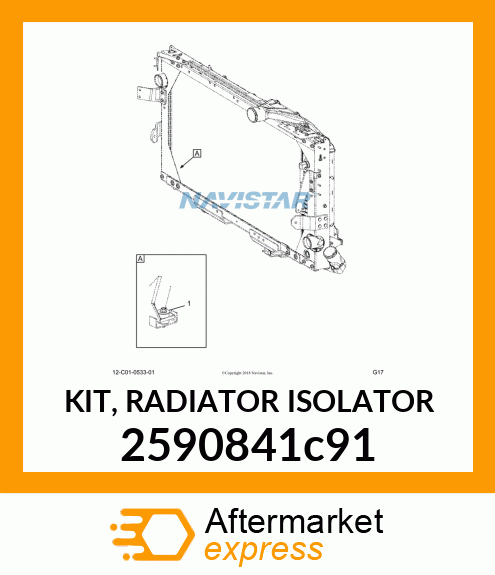 KIT, RADIATOR ISOLATOR 2590841c91