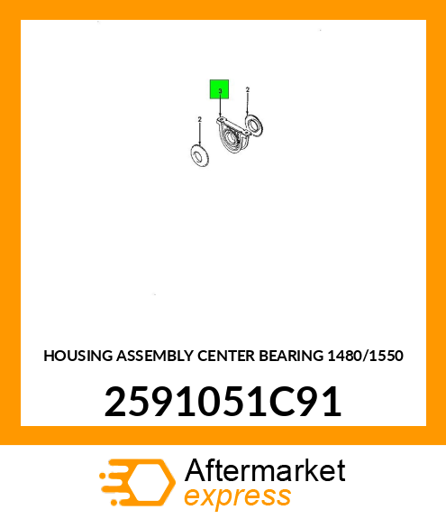 HOUSING ASSEMBLY CENTER BEARING 1480/1550 2591051C91