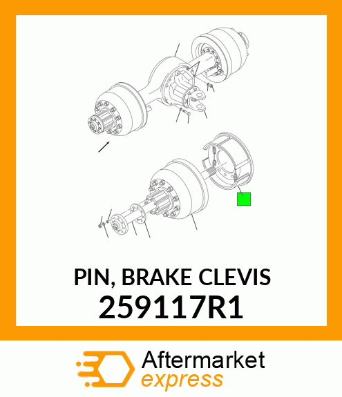 PIN, BRAKE CLEVIS 259117R1