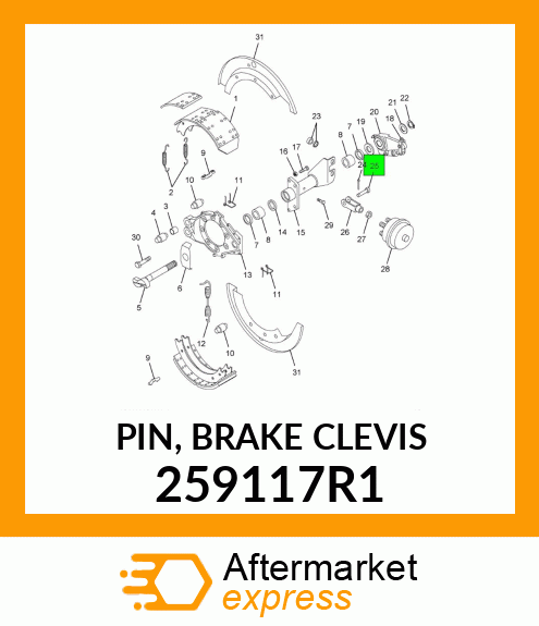 PIN, BRAKE CLEVIS 259117R1