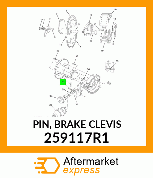 PIN, BRAKE CLEVIS 259117R1