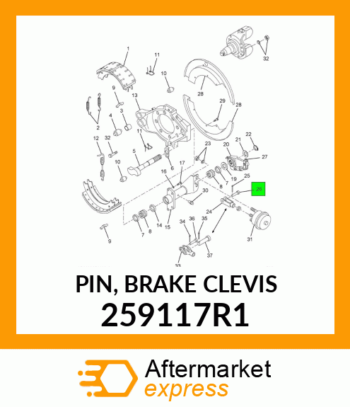 PIN, BRAKE CLEVIS 259117R1