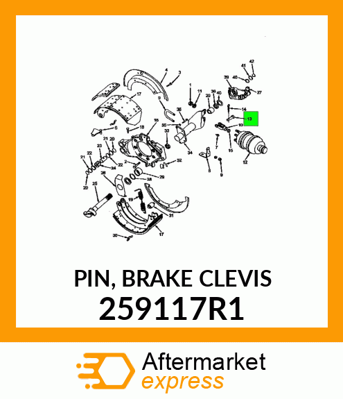 PIN, BRAKE CLEVIS 259117R1