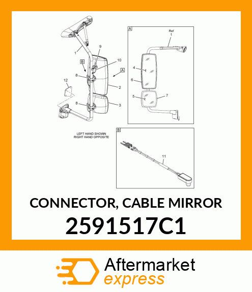 CONNECTOR, CABLE MIRROR 2591517C1