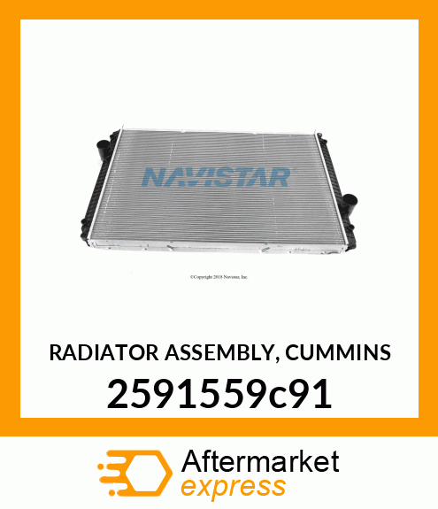 RADIATOR ASSEMBLY, CUMMINS 2591559c91